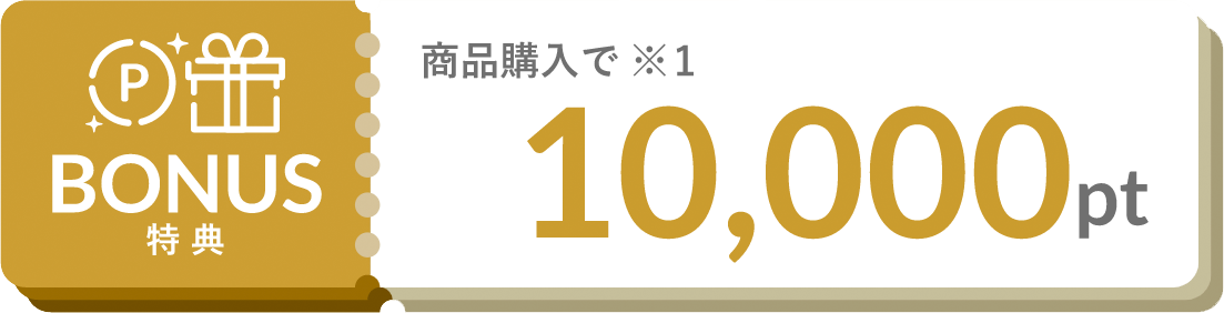 ボーナス特典4: 商品購入で10,000pt