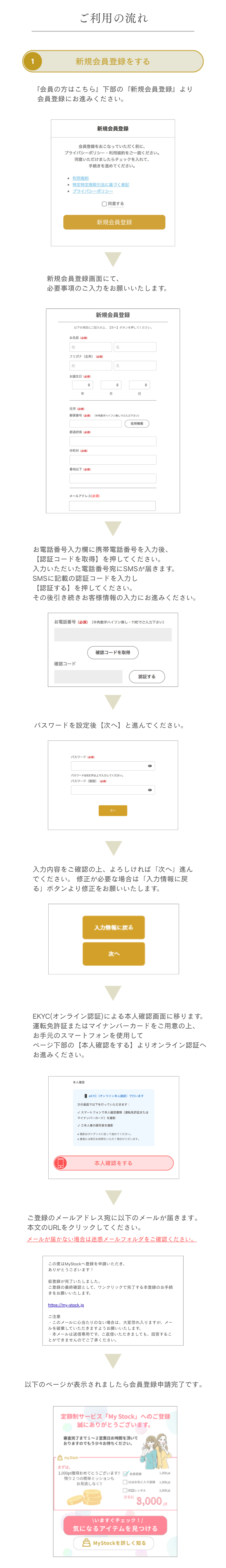 ご利用の流れ 1